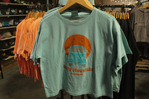 SMO HIPPY VAN TURQUOISE CROP TOP