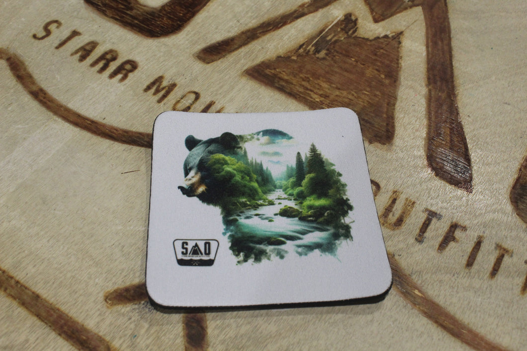 SMO Neoprene Blackbear Coasters