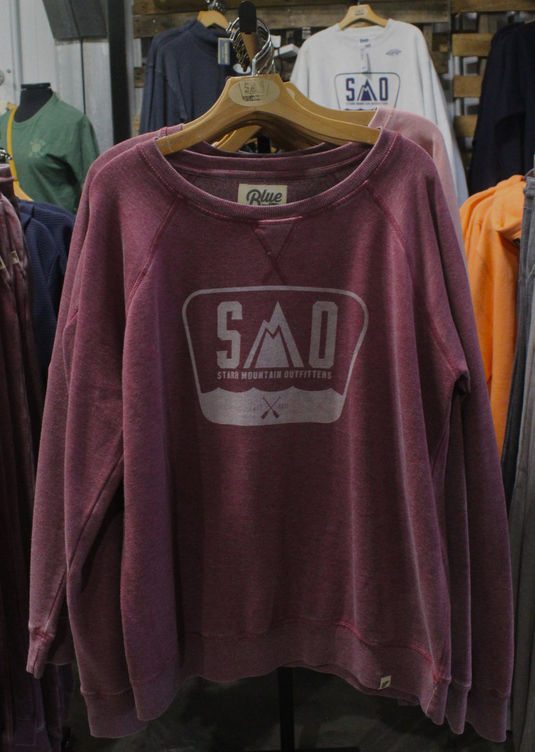 SMO Burnout Wash Fleece Crew