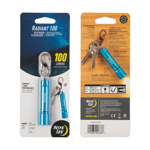 Radiant 100 keychain flashlight