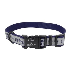 S Reflective Dog Collar Happy Trails